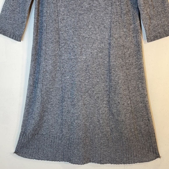 NWT. J. Jill Wool Blend A Line 3/4 Sleeve Dark Grey Sweater Dress. Small. - Picture 4 of 9